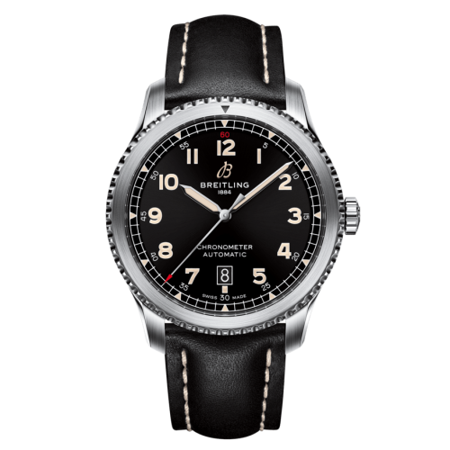 Breitling Aviator 8 Automatic 41 Stainless Steel / Black / Calf / Pin A17315101B1X1