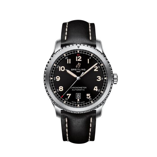 Breitling Aviator 8 Automatic 41 Stainless Steel / Black / Calf / Folding A17315101B1X2