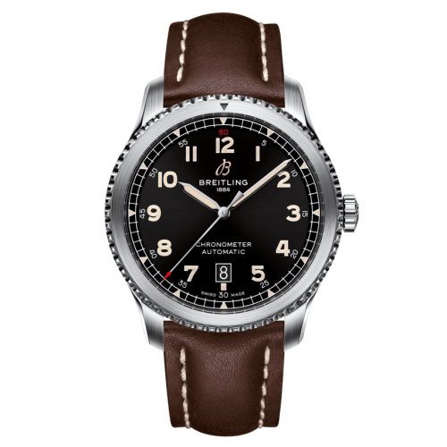 Breitling Aviator 8 Automatic 41 Stainless Steel / Black / Calf / Pin A17315101B1X3