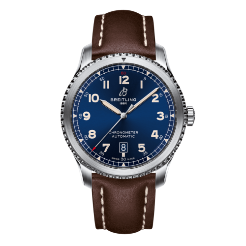 Breitling Aviator 8 Automatic 41 Stainless Steel / Blue / Calf / Pin A17315101C1X1