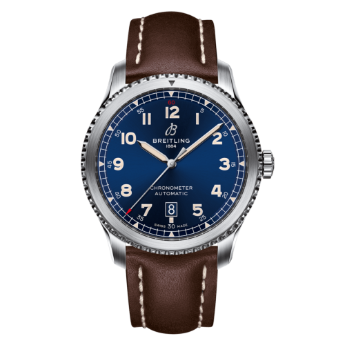 Breitling Aviator 8 Automatic 41 Stainless Steel / Blue / Calf / Folding A17315101C1X3