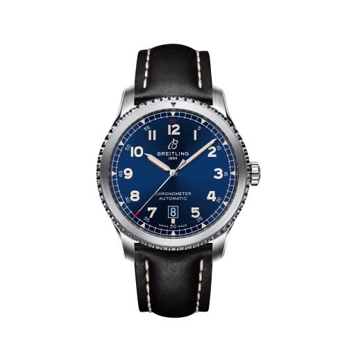 Breitling Aviator 8 Automatic 41 Stainless Steel / Blue / Calf / Folding A17315101C1X4