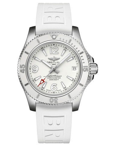 Breitling Superocean 36 Stainless Steel / White / Rubber / Pin A17316D21A1S1