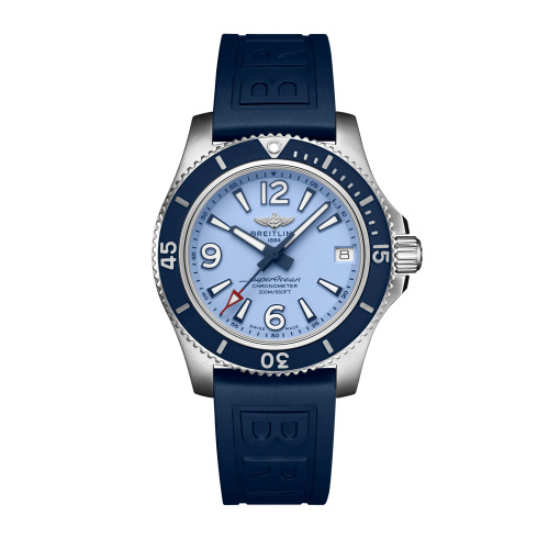 Breitling Superocean 36 Stainless Steel / Blue / Rubber / Pin A17316D81C1S1