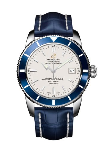 Breitling Superocean Heritage 42 Stainless Steel / Blue / Stratus Silver / Croco A1732116.G717.731P