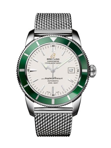 Breitling Superocean Heritage 42 Stainless Steel / Green / Stratus Silver / Milanese A1732136.G717.154A