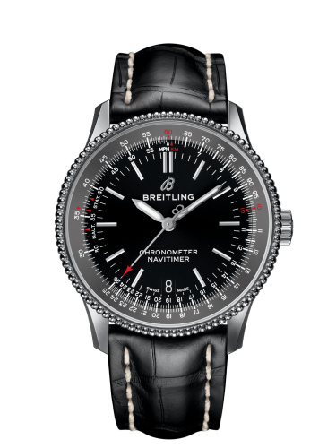 Breitling Navitimer 1 38 Automatic Stainless Steel / Black / Croco / Pin A17325241B1P1