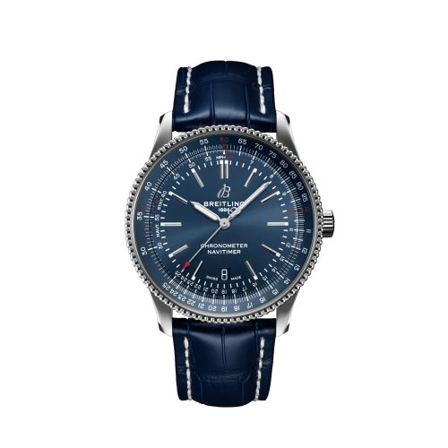 Breitling Navitimer Automatic 41 Automatic Stainless Steel / Blue / Croco / Folding A17326161C1P4