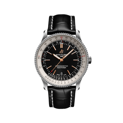 Breitling Navitimer Automatic 41 Automatic Stainless Steel / Black / Croco / Pin A17326211B1P1