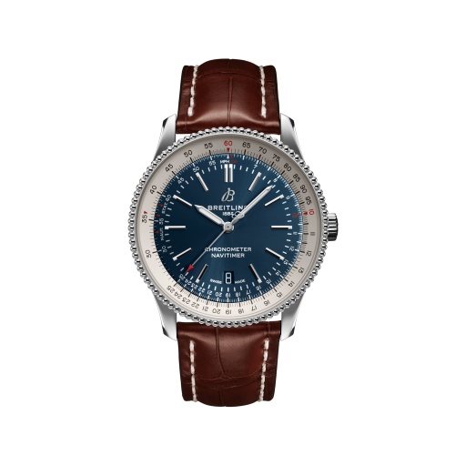 Breitling Navitimer Automatic 41 Automatic Stainless Steel / Blue / Croco / Folding A17326211C1P2