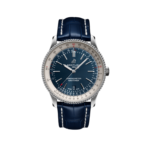 Breitling Navitimer Automatic 41 Automatic Stainless Steel / Blue / Croco / Pin A17326211C1P3