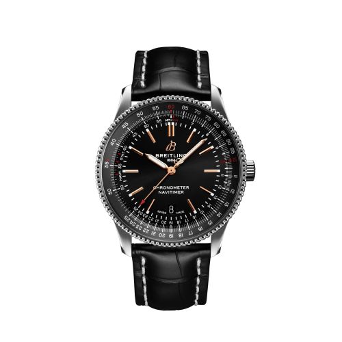 Breitling Navitimer Automatic 41 Automatic Stainless Steel / Black / Croco / Pin A17326241B1P2