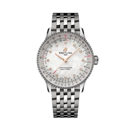 Breitling Navitimer Automatic 36 Stainless Steel / MOP / Bracelet / UK A17327211A1A1