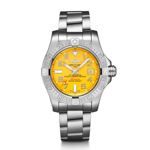 Breitling Avenger II Seawolf Stainless Steel / Cobra Yellow / Bracelet A17331101I1A1