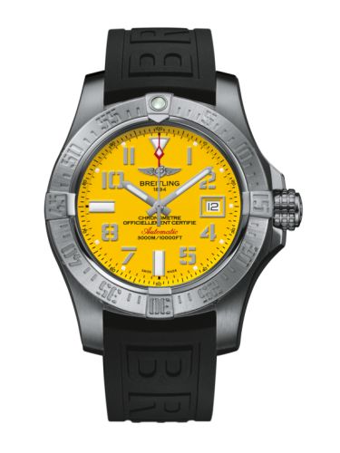 Breitling Avenger II Seawolf Stainless Steel / Cobra Yellow / Rubber / Pin A17331101I1S2