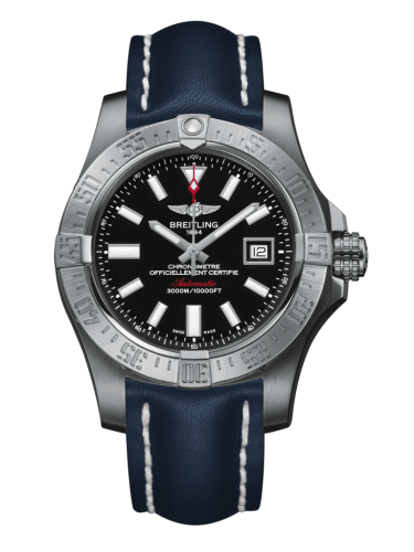 Breitling Avenger II Seawolf Stainless Steel / Volcano Black / Calf / Pin A1733110/BC30/105X/A20BASA.1