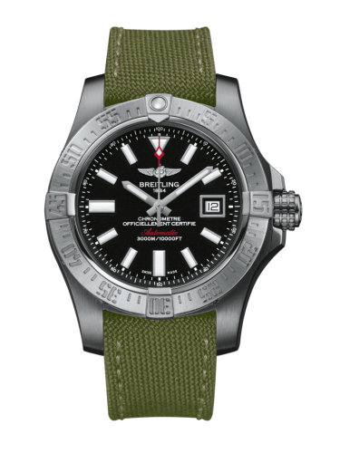 Breitling Avenger II Seawolf Stainless Steel / Volcano Black / Military / Pin A1733110/BC30/106W/A20BASA.1