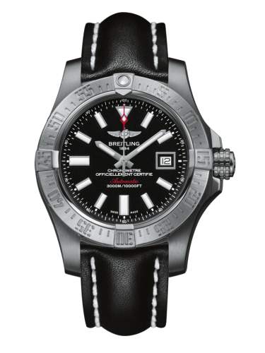Breitling Avenger II Seawolf Stainless Steel / Volcano Black / Calf / Pin A1733110/BC30/435X/A20BASA.1