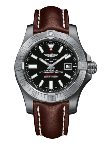 Breitling Avenger II Seawolf Stainless Steel / Volcano Black / Calf / Pin A1733110/BC30/437X/A20BASA.1