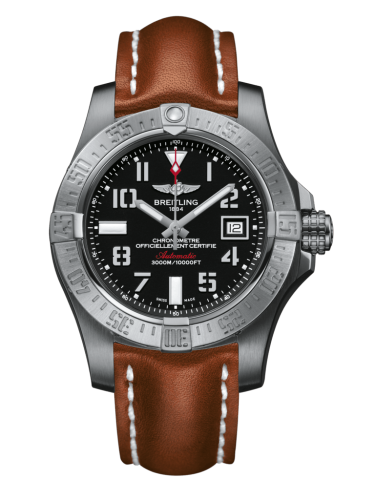 Breitling Avenger II Seawolf Stainless Steel / Volcano Black / Calf / Pin A1733110/BC31/433X/A20BASA.1