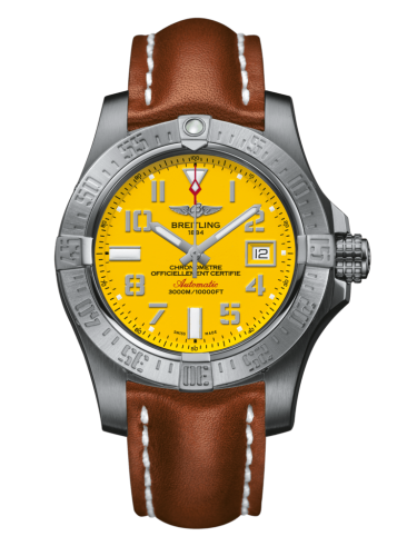Breitling Avenger II Seawolf Stainless Steel / Cobra Yellow / Calf / Folding A1733110/I519/434X/A20DSA.1