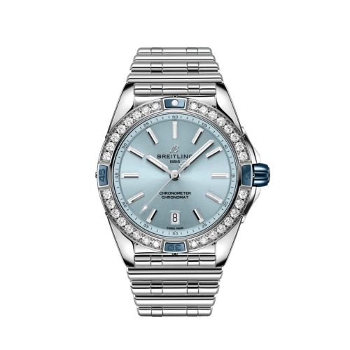 Breitling Super Chronomat 38 Stainless Steel / Ice Blue / Rouleaux A17356531C1A1