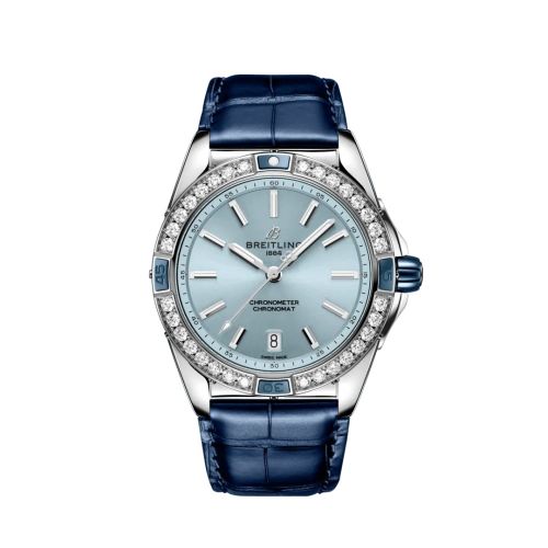 Breitling Super Chronomat 38 Stainless Steel / Ice Blue / Alligator A17356531C1P1