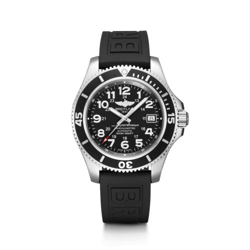 Breitling Superocean II 42 Stainless Steel / Volcano Black / Rubber / Pin A17365C91B1S1