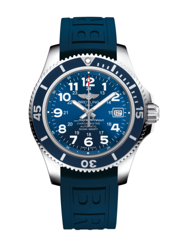 Breitling Superocean II 42 Stainless Steel / Blue / Mariner Blue / Rubber / Pin A17365D11C1S2