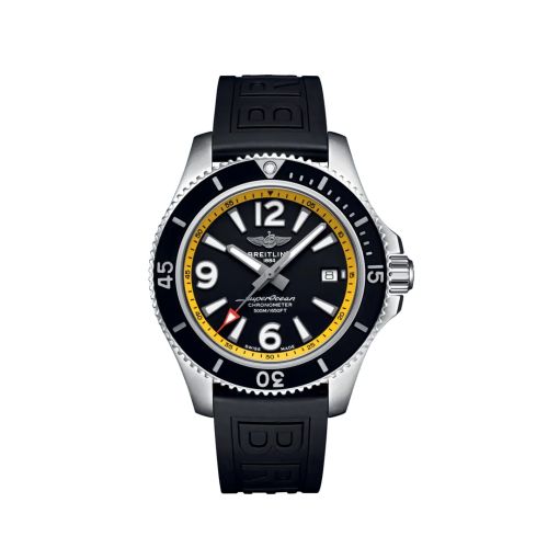 Breitling Superocean 42 Stainless Steel / Black - Yellow / eComm A17366D71B1S1