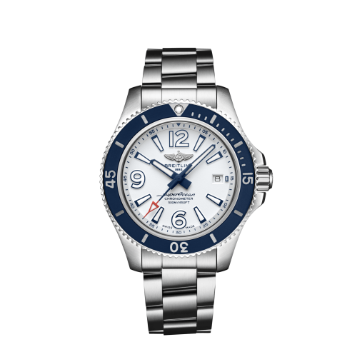 Breitling Superocean 42 Stainless Steel / White / Bracelet A17366D81A1A1