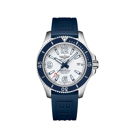 Breitling Superocean 42 Stainless Steel / White / Rubber / Folding A17366D81A1S2