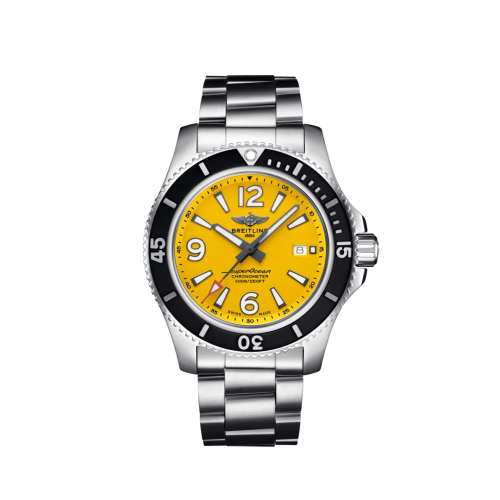Breitling Superocean 44 Stainless Steel / Yellow / Bracelet A17367021I1A1