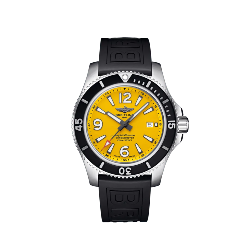Breitling Superocean 44 Stainless Steel / Yellow / Rubber - Pin A17367021I1S1