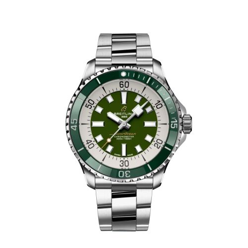 Breitling SuperOcean Automatic 44 Stainless Steel / Green / Bracelet A17376A31L1A1