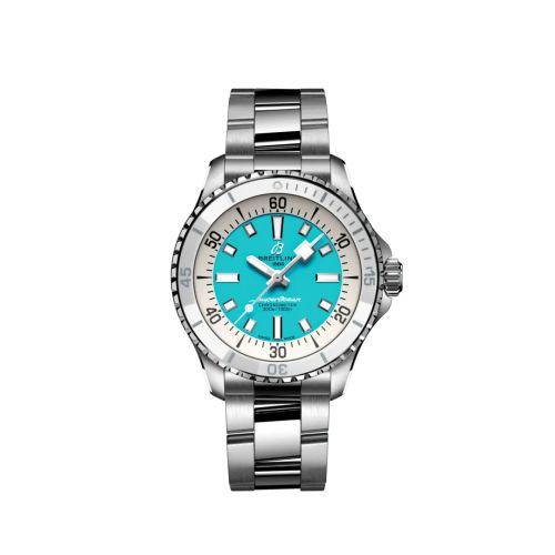 Breitling SuperOcean Automatic 36 Stainless Steel / Turquoise / Bracelet A17377211C1A1