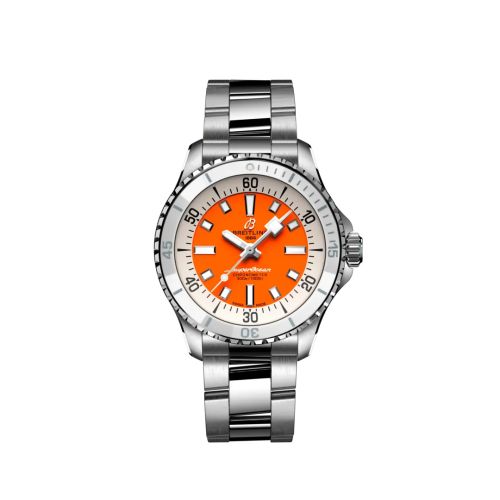 Breitling SuperOcean Automatic 36 Stainless Steel / Orange / Bracelet A17377211O1A1