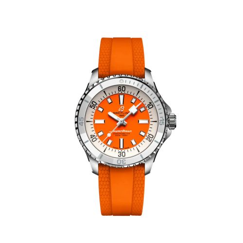 Breitling SuperOcean Automatic 36 Stainless Steel / Orange / Rubber A17377211O1S1