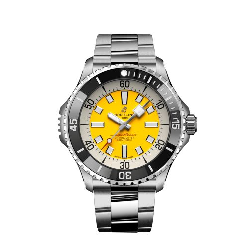 Breitling SuperOcean Automatic 46 Stainless Steel / Yellow / UK / Bracelet A173781A1I1A1