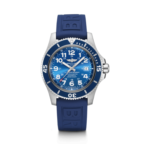Breitling Superocean II 44 Stainless Steel / Blue / Mariner Blue / Rubber / Folding A17392D81C1S2