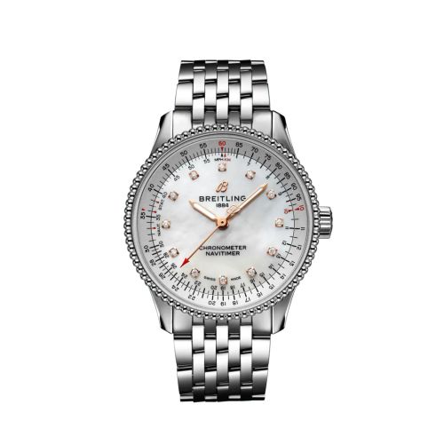 Breitling Navitimer 1 35 Automatic Stainless Steel / MOP / Bracelet A17395211A1A1