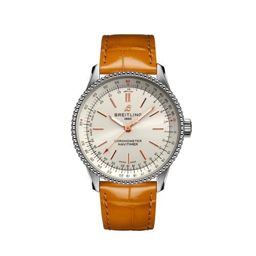 Breitling Navitimer 1 35 Automatic Stainless Steel / Silver / Croco / Folding A17395F41G1P4