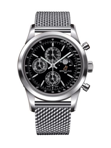 Breitling Transocean Chronograph 1461 Stainless Steel / Black / Bracelet A1931012/BB68/154A
