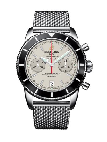 Breitling Superocean Heritage 44 Chronograph Stainless Steel / Black / Silver / Milanese A2337024.G753.154A