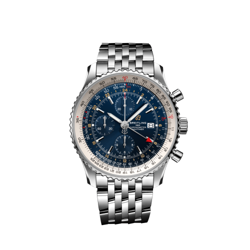 Breitling Navitimer 1 Chronograph GMT Stainless Steel / Blue / Bracelet A24322121C2A1