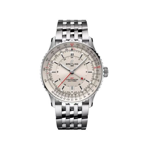 Breitling Navitimer GMT 41 Automatic Stainless Steel / Silver / Bracelet A32310211G1A1