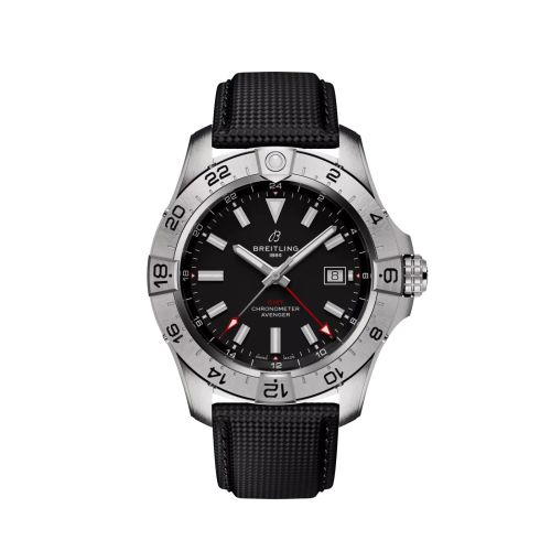 Breitling Avenger Automatic GMT 44 Stainless Steel / Black / Strap A32320101B1X1