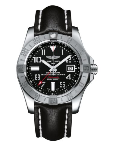 Breitling Avenger II GMT Stainless Steel / Volcano Black / Calf A3239011.BC34.435X