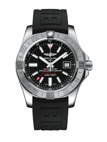Breitling Avenger II GMT Stainless Steel / Volcano Black / Rubber / Folding A32390111B1S1