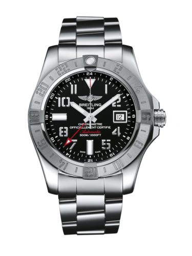 Breitling Avenger II GMT Stainless Steel / Volcano Black / Bracelet A32390111B2A1